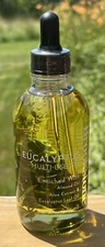 Brookstone 4 Fl. Oz.  EUCALYPTUS Multi Use Oil Enriched w/ Almond Oil Aloe NEW