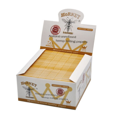 HORNET 50 paquetes de papel de liar orgánico blanco 110 mm para fumar cigarrillos tamaño king - Imagen 6 de 9