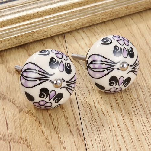 Chinese Style Flower Ceramic Knobs Door Handle Cabinet Pulls Drawer Cupboard - Picture 31 of 43