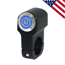 7/8" Motorcycle Dirt Bike Handlebar Headlight Fog Light Switch On/Off LED Blue