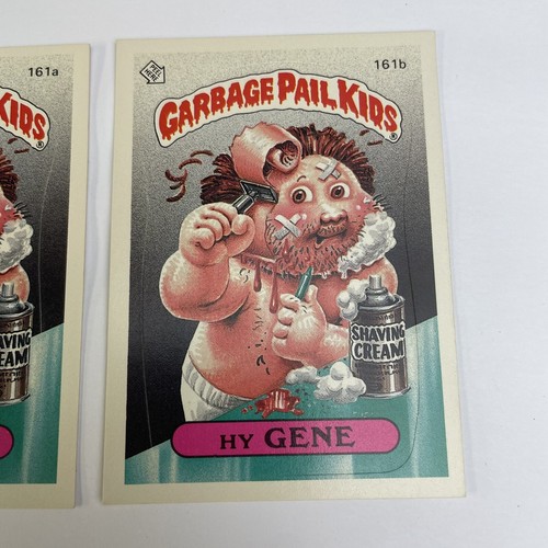 Garbage Pail Kids 1986 Shorned Sean #161a and Hy Gene #161b Topps Sticker Card - Picture 4 of 7