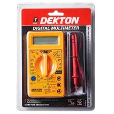 DEKTON Digital Multimeter | AC/DC Voltage Tester | LCD Display | DIY & Lab