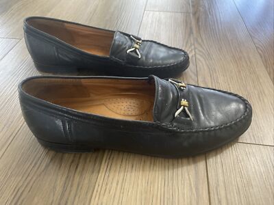 Bally Napoli Black Italian Leather Loafers Men display picture 1