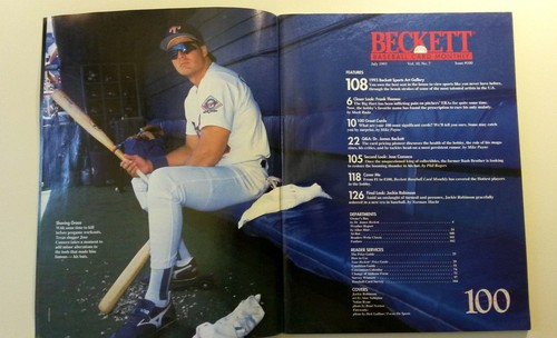 Vintage Beckett Baseball Price Guide Magazine #100 July 1993 Jackie Robinson - Picture 2 of 7