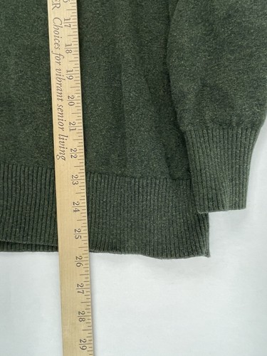 Eddie Bauer Pullover Herren XL grün Pulli 1/4 Knopf L/S Baumwolle Kaschmirmischung - Bild 11 von 11