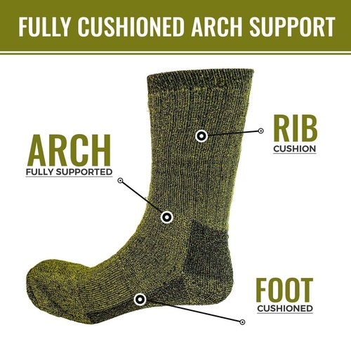 Herren Merinowolle Militär Kadett Armee Arbeitsstiefel dick Thermo Wintersocken 2,8 Tog - Bild 5 von 9