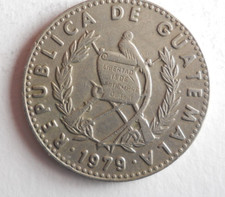 1979 GUATEMALA 25 CENTAVOS - Collectible Coin - FREE SHIP - Bin #701
