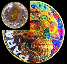 Paranoid John Wick Silver Ounce Crimson Skull 1oz Keanu Reeves 24K Gold