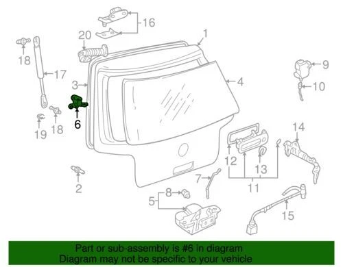 Genuine Volkswagen 1999-2019 GTI Golf Lift-Gate Lock Striker Plate 1T0-827-517-A - Image 4 of 4
