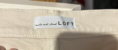 Ann Taylor LOFT moderne Straight Leg Jeans/ Hose in Beige Größe 24/00 - Bild 5 von 6