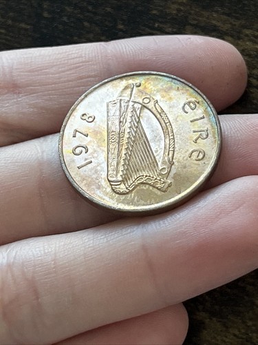1978 Ireland Two 2 Pence Actual Coin Beautiful One-of-a-kind Tone! TK7432* - Picture 5 of 5