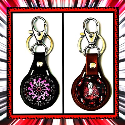 JANE S ADDICTION ALBUM COVERS SERIES   TWO (2) LEATHER KEYCHAINS