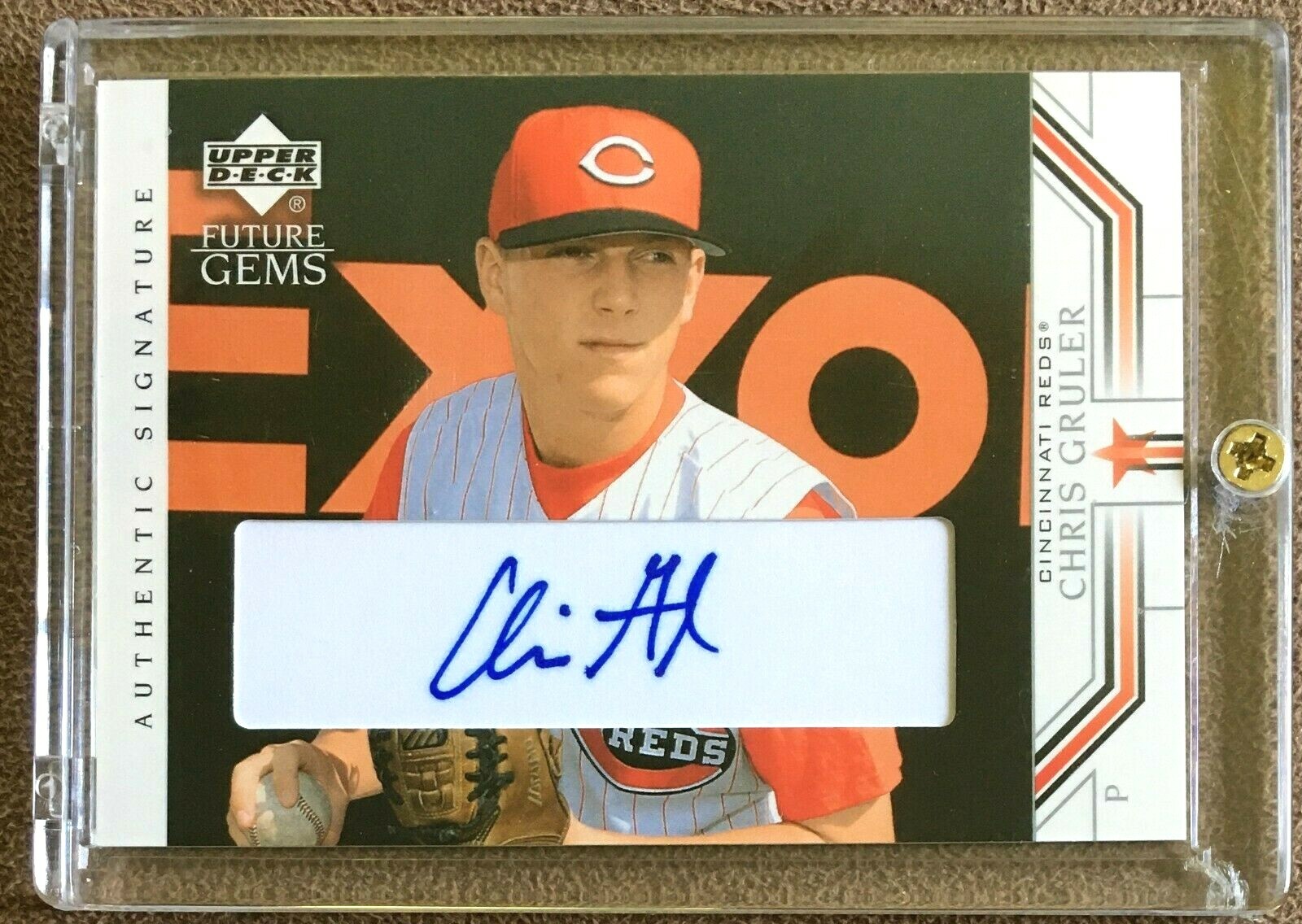 Chris Gruler 2002 Upper Deck Prospect Premieres Autograph XRC #94 Reds Rookie
