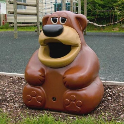 Giant Bear Novelty Industrial Indoor Outdoor Litter Bin - Picture 3 of 4