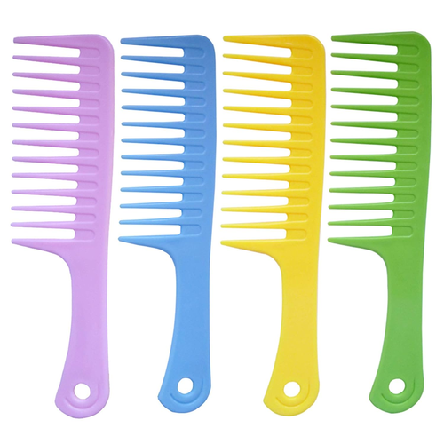4 Pcs Wide Tooth Comb Detangling Hair Brush Wide Comb Detangler Comb Curl Comb, - Picture 5 of 12