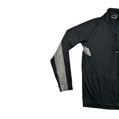 Under armour Shirt Men's L/S 1/4 Zip INDIANA HOOSIERS NCAA Pullover Black Gray L - Picture 3 of 11