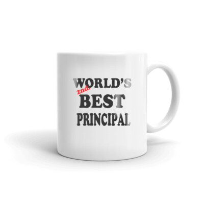 World's 2nd Best Principal Coffee Tea Printed Mug for Headmaster Directors Gift
