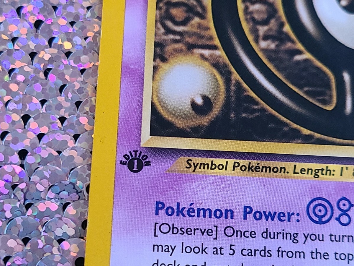 first edition unown pokemon card UNOWN [O] 1st Edition Neo Discovery 69/75 Common Pokemon Card LP