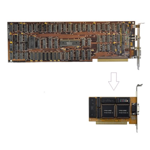 ISA CGA 6845 Color Graphics Vintage Card Computer Accessories For IBM PC - Photo 9/20
