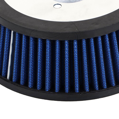 Smooth Air Cleaner Outer Cover + Blue Element For Harley Road King Dyna Softail - Picture 14 of 16
