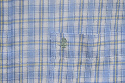 IZOD Dress Shirt Plaid Long Sleeve Button Up Front Pocket Men Size 2XLT 2XL TALL - Picture 4 of 11