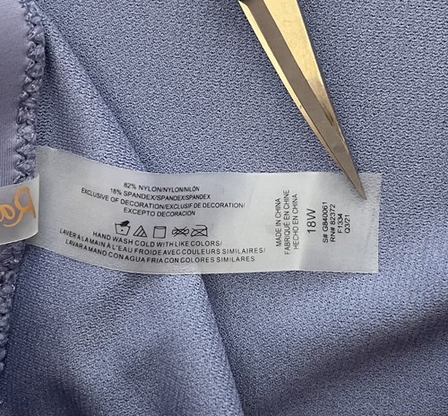 Raisins Curve Ruched Bikini Bottoms Plus Size 18W Tummy Control Gray Swimwear - Picture 8 of 10