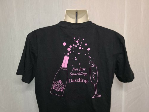 Sparkling Moscato Bartenura Rose Not Sparkling Dazzling Women Black XL TShirt - Picture 8 of 11