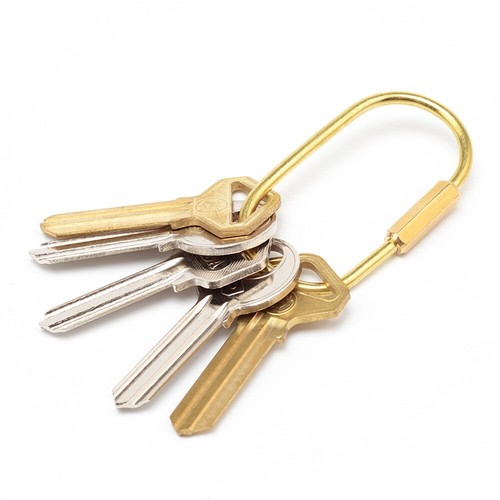 1Pc Brass Screw Lock Keychain Ellipse Shape Key Ring Brass Lock Clip Key Holders - Picture 7 of 16