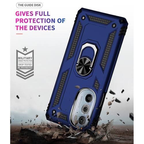 For Motorola Edge Plus 2022/ 5G UW Ring Case Kickstand +Tempered Glass Screen - Picture 9 of 44