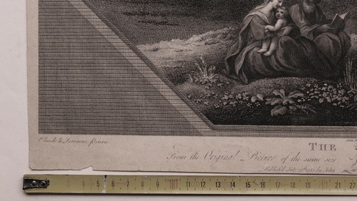 ANTICA INCISIONE ORIGINALE CLAUDE LORRAIN GELLEE DANIEL LERPINIERE GRAVURE  - Imagen 2 de 6