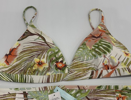 ROXY Size M / XL 10-14 BIKINI Set Floral Bathers Top & Reg Pants NEW $100+ - Picture 5 of 6