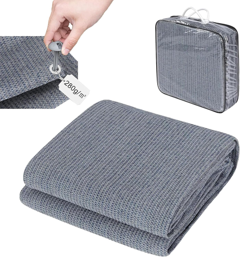 Telo per Tenda Da Campeggio, Coperta Da Picnic Impermeabile in HDPE, Stuoia Da C - Foto 11 di 12