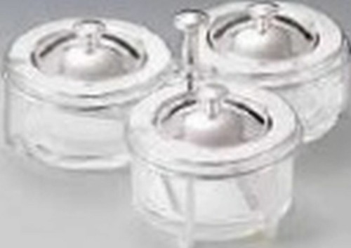 Tür Marmelade 3 Sektor Mit Kristallen Vergoldet Silber - Bild 1 von 2