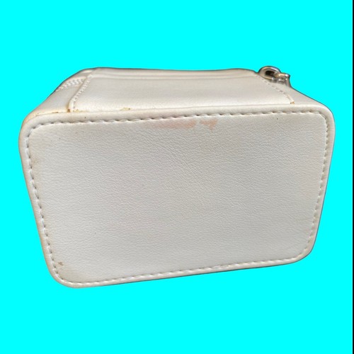 "Contenedor vacío de perfume con cremallera de cuero blanco Marc Jacobs 2 compartimentos 3""" - Imagen 4 de 12