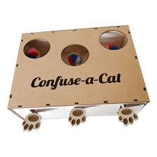 Cat Hunting Box Confuse a Cat Box Puzzle Wood Cat Interactive Play Toy