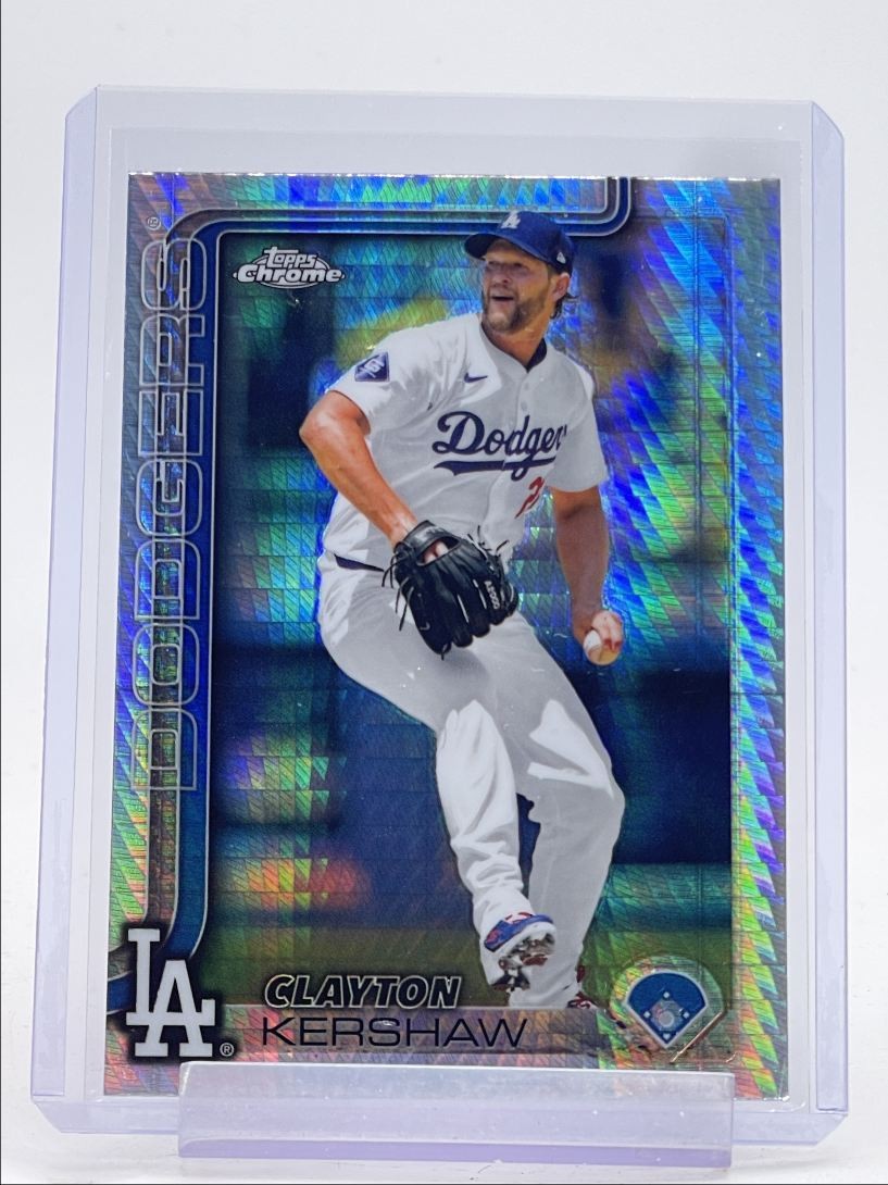 CLAYTON KERSHAW 2025 TOPPS CHROME PRISM REFRACTOR DODGERS Q4647