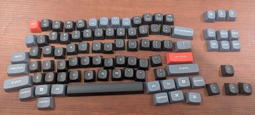 Keychron schwarz/grau 87 Tasten TKL KSA Profil Double Shot PBT Keycap Set