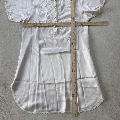 Barbizon Nachthemd mit Spitzenbesatz Kurzarm zartrosa Vintage - Small Petite - Bild 5 von 6