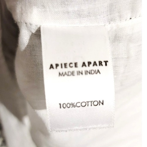 Vestido envolvente Apiece Apart Lucia con pistas inversas negro crema XS - Imagen 7 de 15