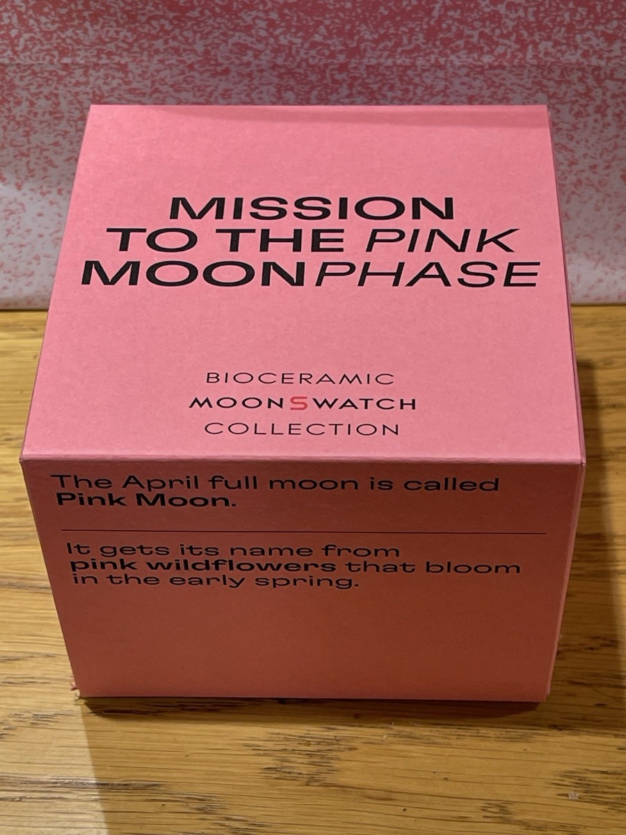 Omega Swatch Moonswatch Mission To The Pink Moonphase Moon Omega Swatch Moonswatch Mission To The Pink Moonphase Moon