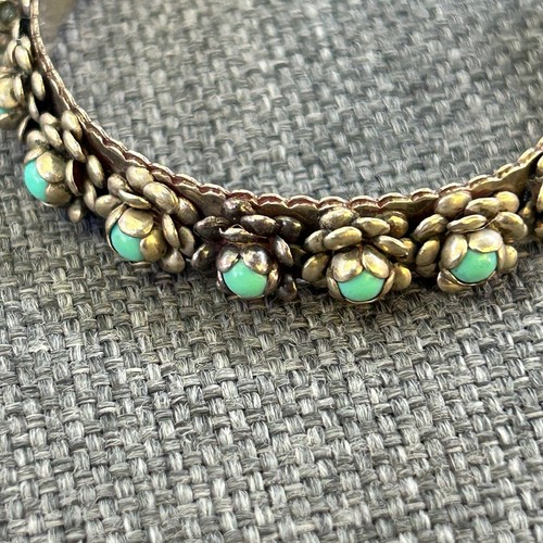 Vintage Sterling Silber Kinder/kleines Armband Armreif Armband Türkis Mexiko - Bild 4 von 10