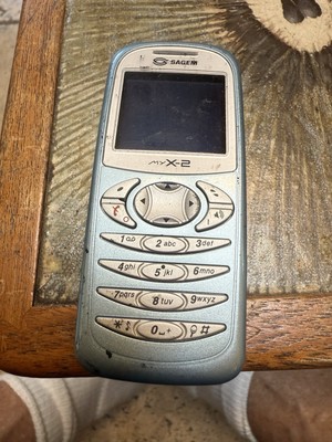 Rare Vintage Sagem my X-2 Cell Phone Silver International Untested