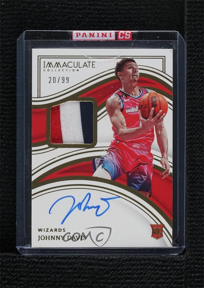 2022-23 Panini Immaculate /99 Johnny Davis #117 RPA Rookie Patch Auto RC