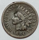 Indian Head Penny Lot of "1" VERY NICE 1884 GOOD OR BETTER°$ FREE SHIPPING $#770
