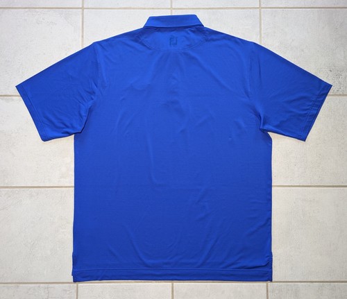 Camisa polo de golf FootJoy XL Olympic Club para hombre azul rendimiento sólido elástica - Imagen 5 de 8