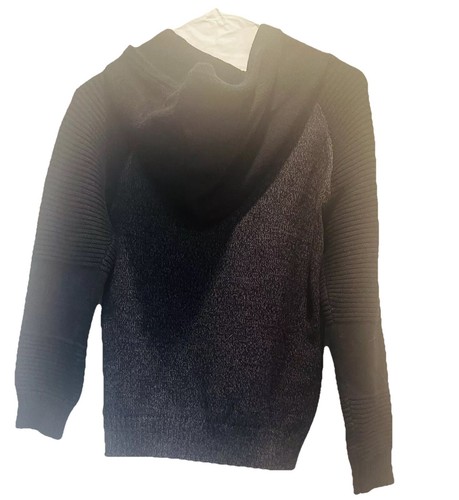 Bixby Nomad LS Boys M Sweater 8/10 Gray/Black Hooded NWT - Picture 2 of 7