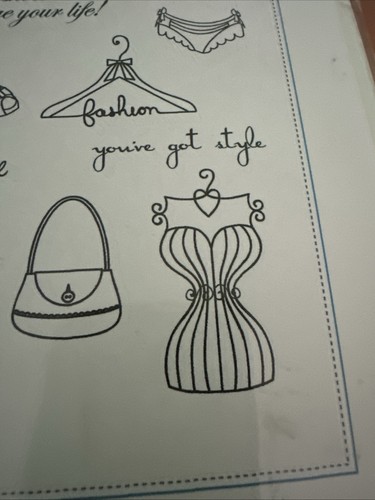 Gina K  Fancy Greetings Mini Stamp Set BNIP You’ve Got Style 11 Stamps - Picture 6 of 7