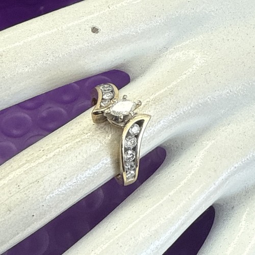 ๐ 14k Yellow Gold.75 Ctw Diamond Engagement Wedding Ring Size 7 1/2 - Picture 10 of 11
