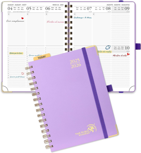 Wochenkalender 2025 2026 Spirale 21,5 x 16 cm, Weekly Planner vor 17 Monaten