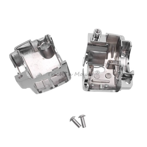 Chrome Hand Control Switch Housing Covers For Harley Sportster Softail Fat Boy - Picture 24 of 24